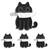 Stylish And Unique Black Cat Design Alloy Brooch Pin For Fashion Enthusiasts Unisex