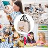 Niedlicher Welsh Corgi Hund winkende Pfote Isolierte Lunchbox Wiederverwendbare Bento Tasche Mahlzeit Tragbarer Behälter Tragetasche für Schule Arbeit Picknick