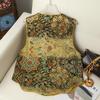 Double-Sided Retro Song Brocade Jacquard Vest for Women – Chinese Style, Tang Suit Inspired.