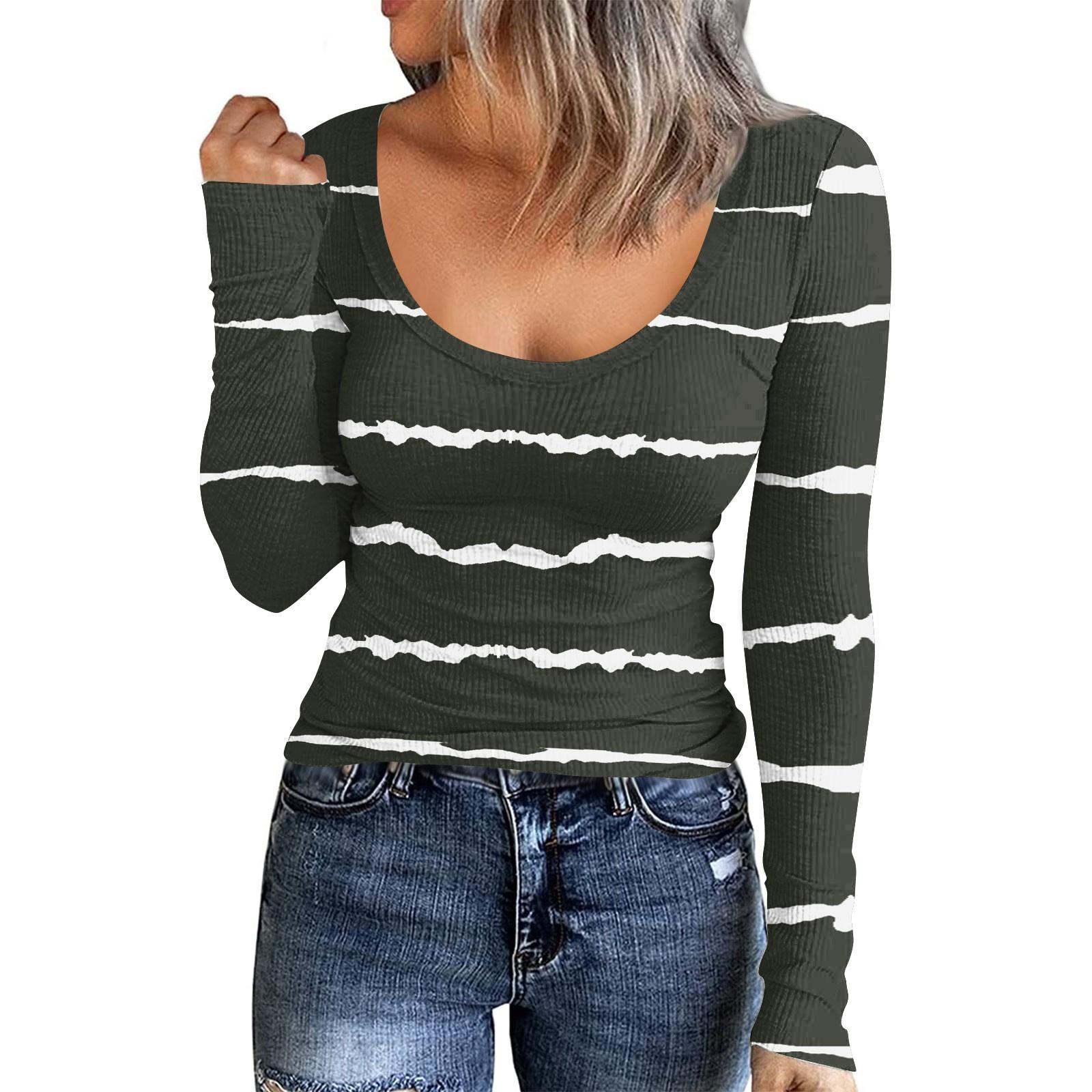 

Женская осенне-зимняя футболка с тонкой нижней частью, модный повседневный однотонный пуловер с круглым вырезом и длинными рукавами L армия зеленый