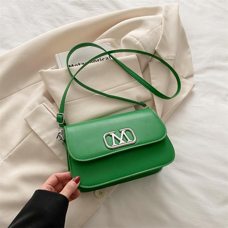 

Простая сумка через плечо в стиле ретро 2025 года, новая тенденция весны, маленькая квадратная сумка под мышкой, модная сумка-мессенджер, женская сумка зелёный