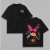 One Piece Zoro Luffy Graphic T Shirt Men Women Vintage Wash Cotton Short Sleeve Tee Summer 2026 Y2k Streetwear Loose Casual Tops