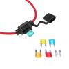 12V Car Automotive In-Line Mini Blade Fuse Holder Fuses with Splashproof Casing with 6 Fuses 5A 10A 15A 20A 25A 30A Fuses4