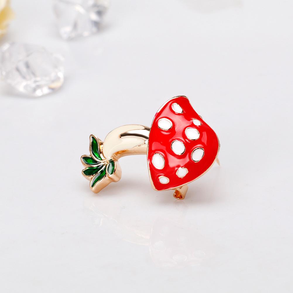 Fashion Cartoon Alloy Mushroom Brooch Chic Unique Women Broochpin