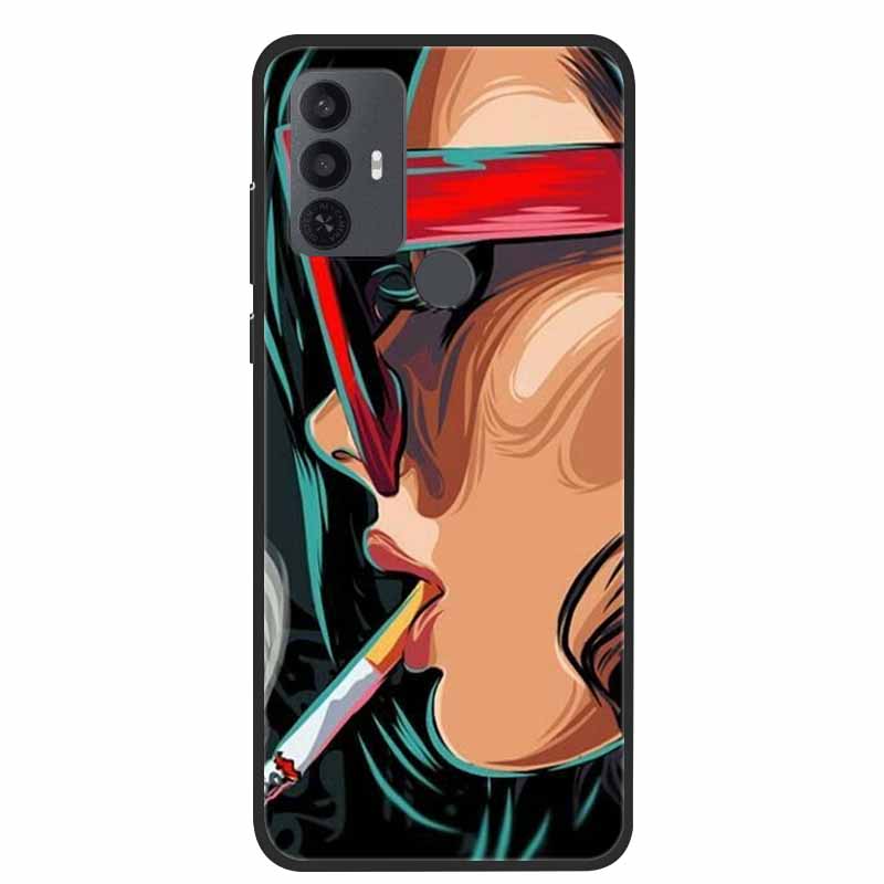 For TCL 30 SE Case Luxury Soft Silicone Protective Animals Phone Cover for TCL 305 306 Case 30SE TPU Funda for TCL30SE Cartoon