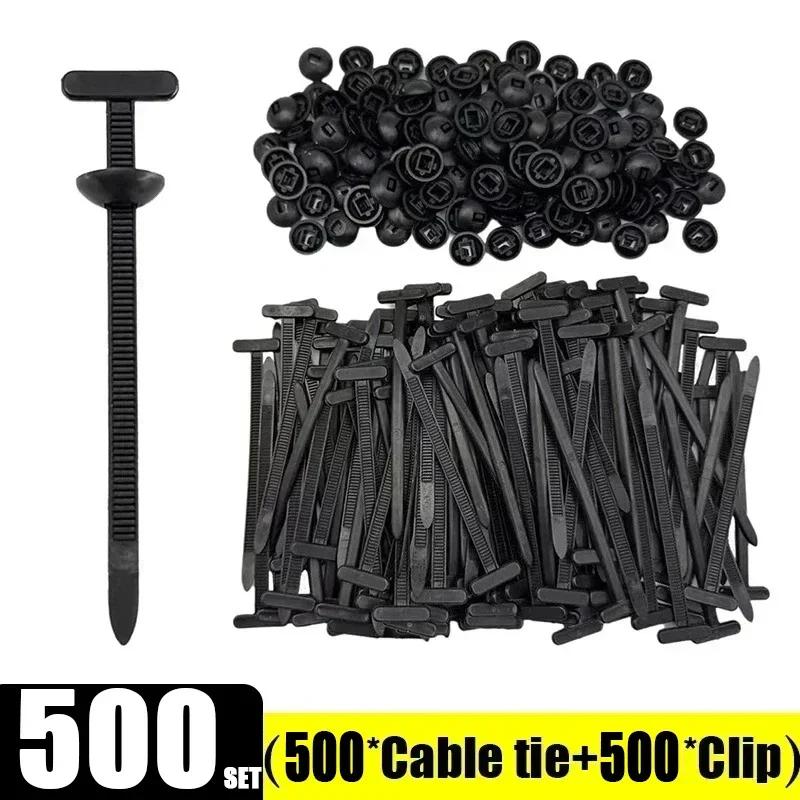 100-1000 Stück Nylon Kabelbinder Schnalle Stift und Knopf Kabelbinder Selbstverriegelnd Befestigte Kabel Kabelbinder Drahtbefestigungsgurte Werkzeuge