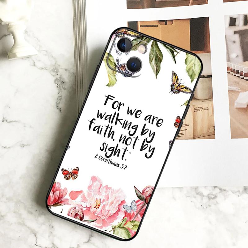 Bible Verse Phone Case For iPhone 17 16 15 14 12 11 13 Pro Max Plus 12 13 Mini 16e 17 Air Cover Coque