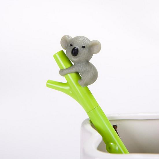 Korean Cute Cartoon Animals Gel Pen - 0.5mm Black Ink Stationery