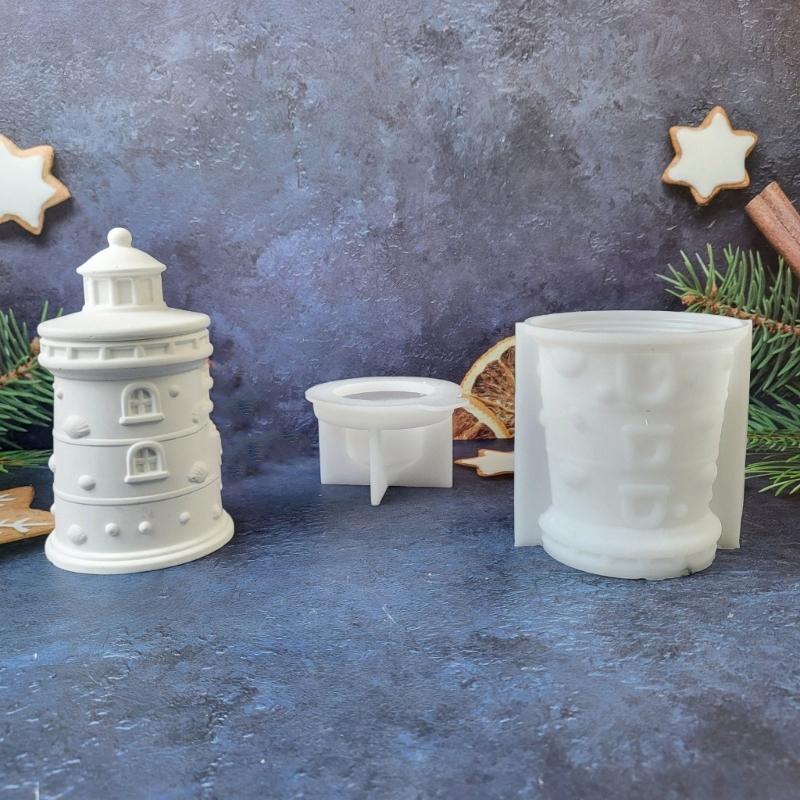 Silicone Lighthouse Jar Mould To Create Unique Resin Jewelry Boxes And Home Decoration Items