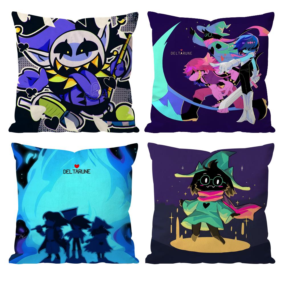 Game Deltarunne Cushion Cover Pattern Printed Pillowcase for Living Room Sofa Cushion Cover & Bedroom Decor