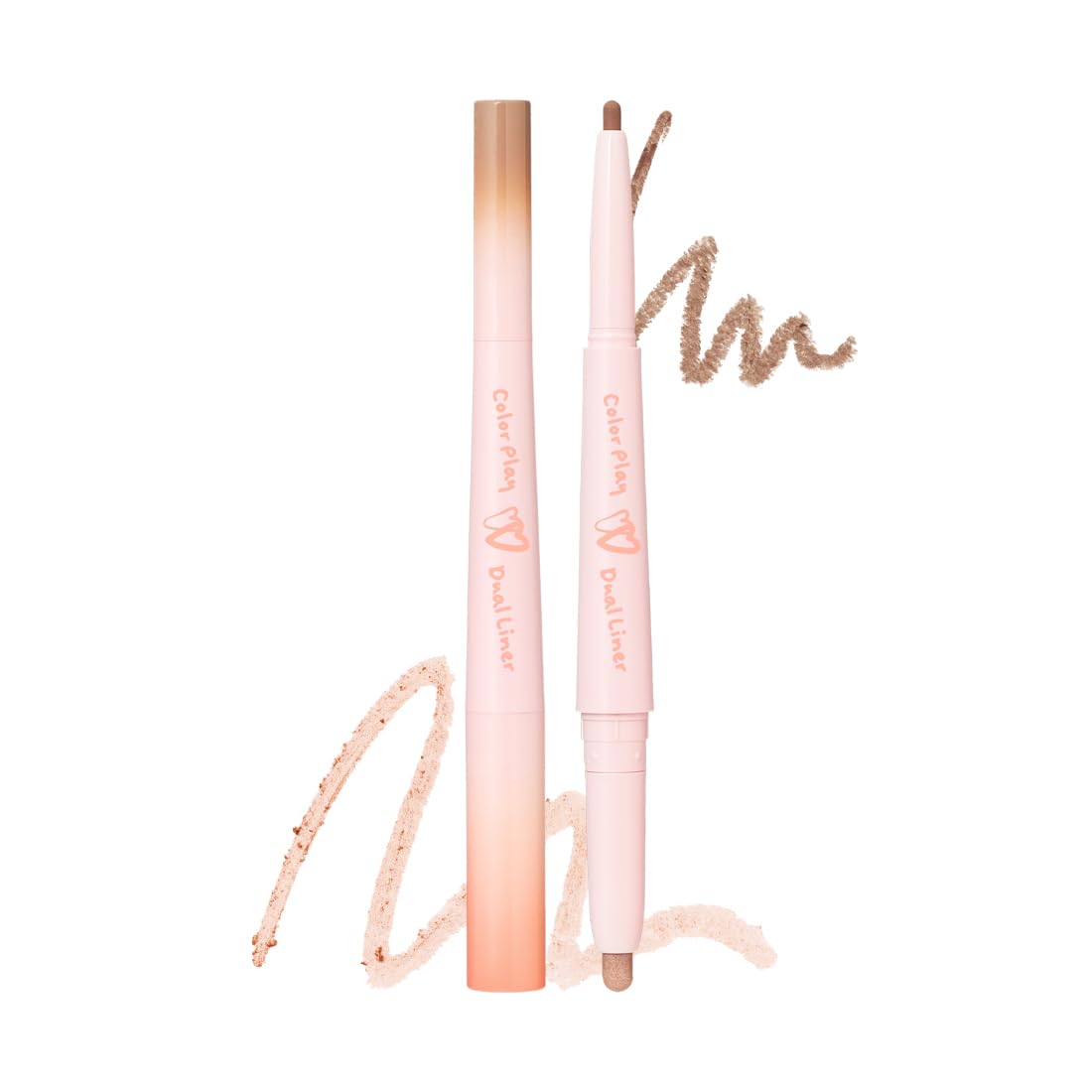 

[2aN Official] Color Play Dual Liner 01 Honey Peach - Color Play Dual Liner Eyeshadow Pencil - For a blissful look, idol makeup, baby-like skin, and