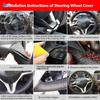 For BMW 3 Series E90 E91 2005-2011 X1 E84 2010-2013 Perforated Leather Hand-stitched Car Steering Wheel Cover Protective Trim