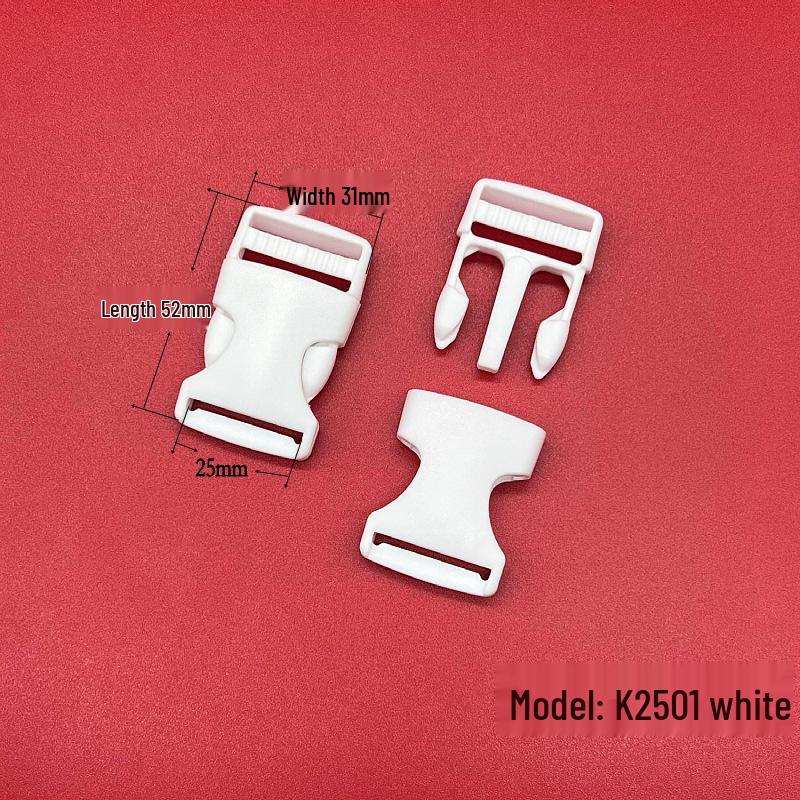 High-Quality White Plastic Snap Buckle for Backpacks and Schoolbags