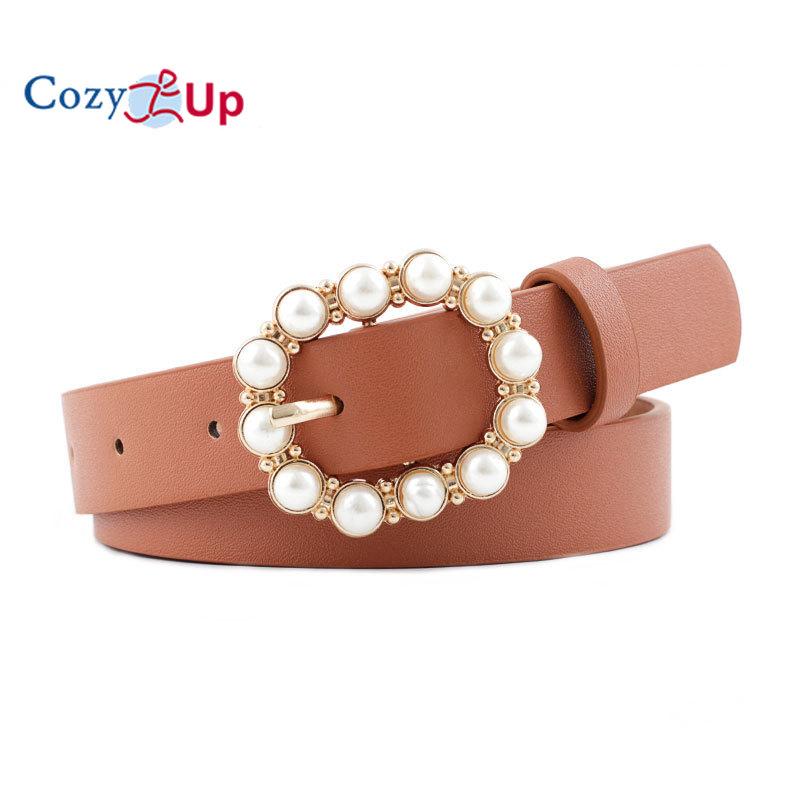 

Затишний шкіряний ремінь з перлами Жіночий універсальний модний японський ремінь із пряжкою Поясовий ремінь Пояс 2.3*107cm
