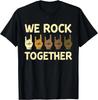 Zabawna koszulka We Rock Together Hands dla miłośników rocka