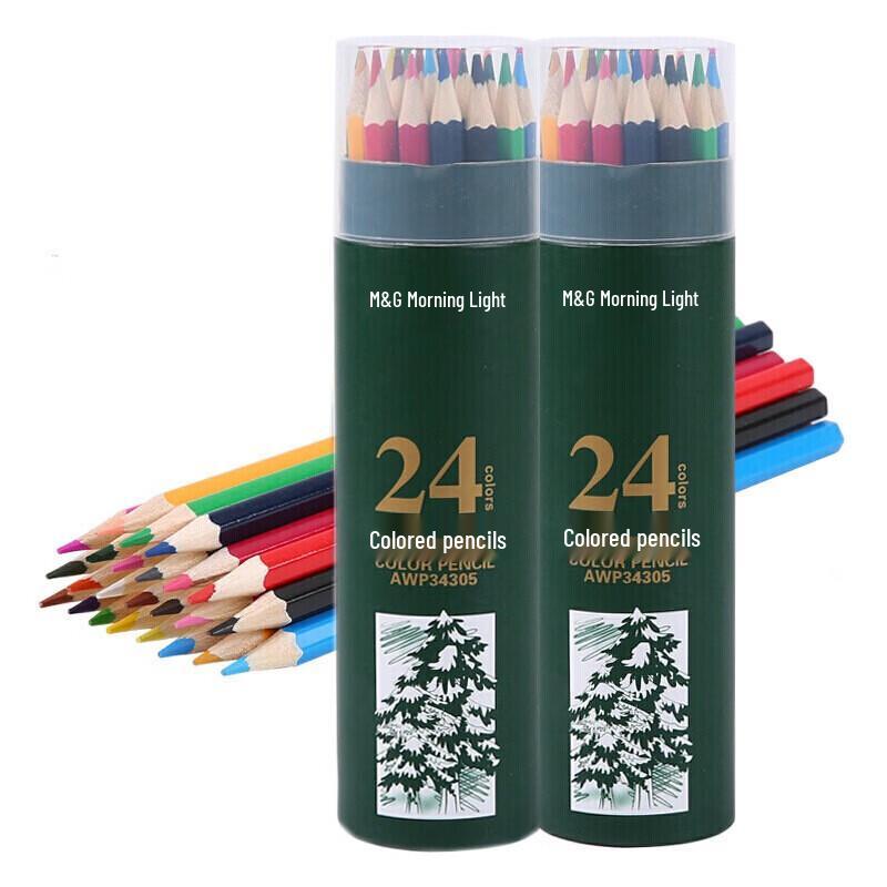 M&G 24-Color Water-Soluble Colored Pencils
