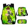 Less Hacker Backpack Ben 10 Student School Bag Anime Cartoon Backpack Lunch Bag Satchel Pencil Case