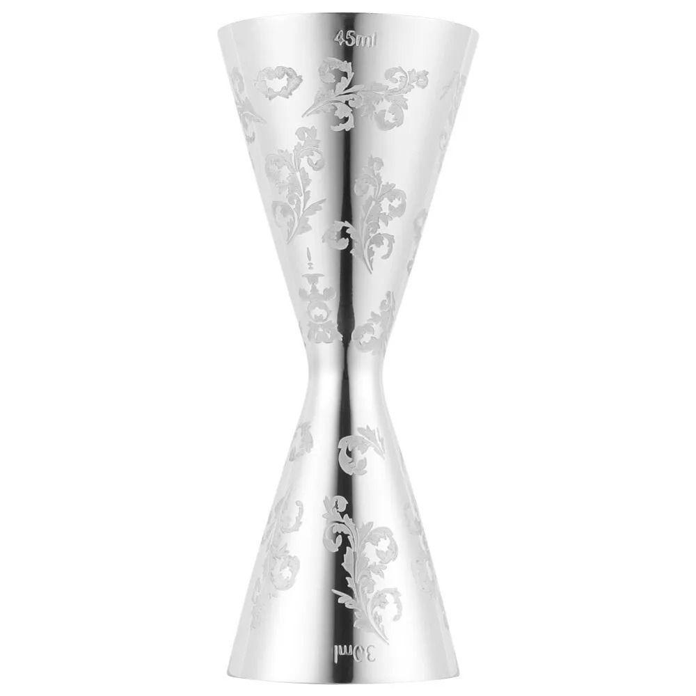 

Резной джиггер 30/45 мл мерный стаканчик для коктейлей Leaf Pattren