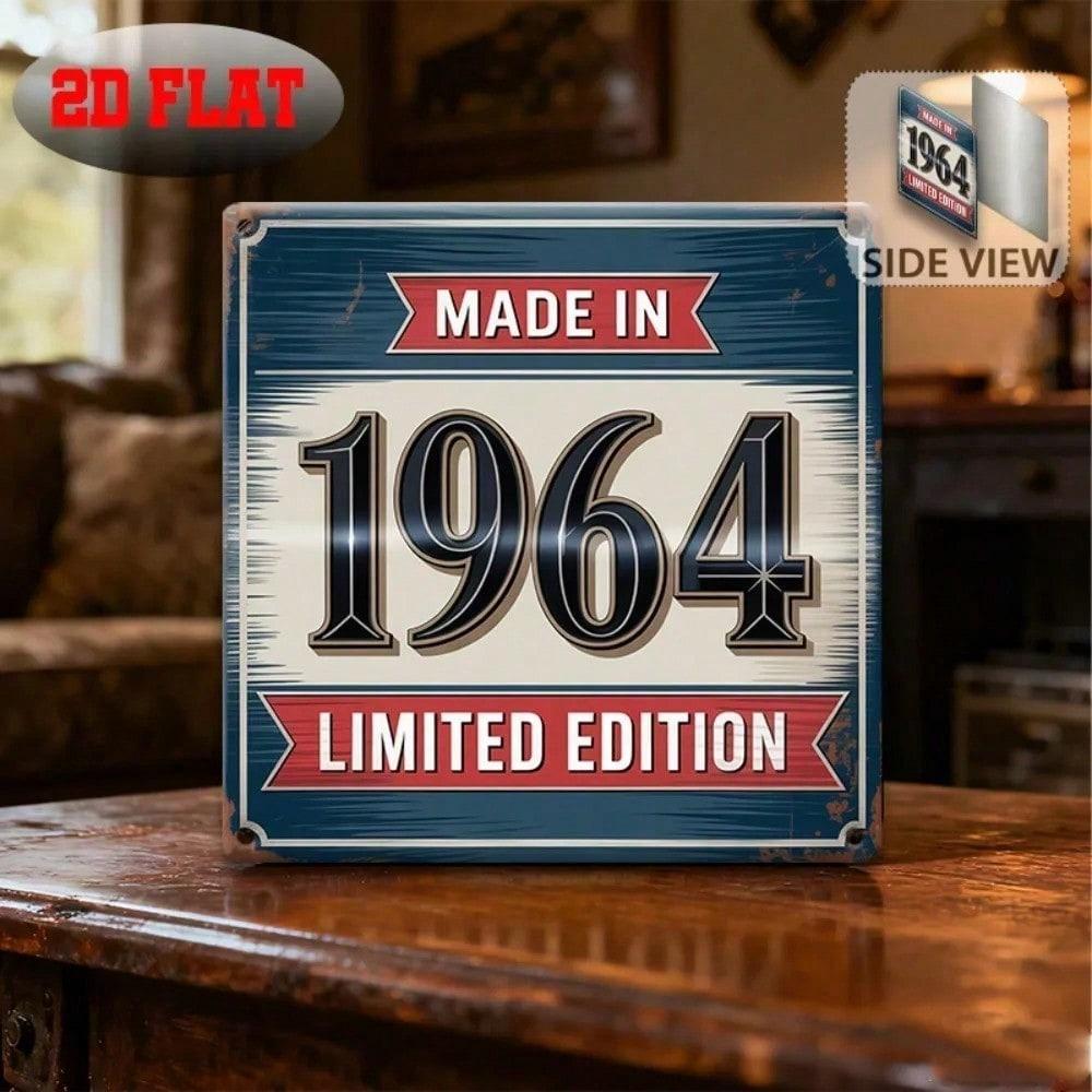 

Vintage 1964 Metal Tin Sign 20x20 cm Retro Aluminum Wall Art Decor for Garage Bar Man Cave різнокольоровий
