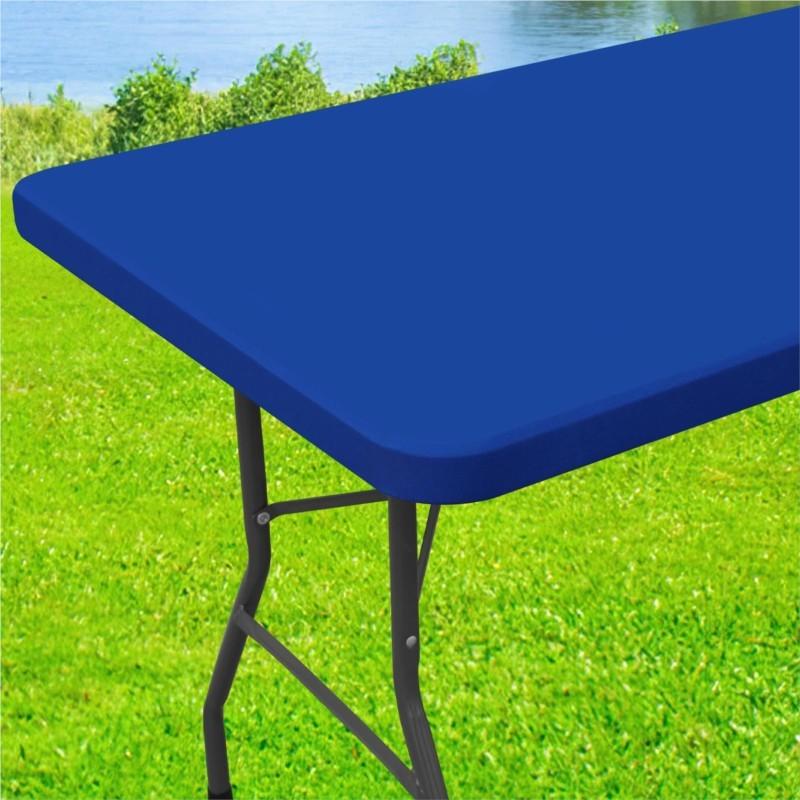 Homaxy Stretch Spandex Washable Elastic Tablecover Round Waterproof Table Cloth Outdoor Retangle Picnic Banquet Party Tablecloth