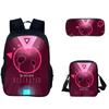 Just Shapes&Beats Kids Backpack Set 3-Piece for School Students Lightweight Ergonomic Large Capacity Fun Pattern