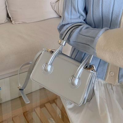 Niche Women's Bag Fashionable Mini Silver Small Square Bag Latest Appearance Style Temperament Small Size Bag Handheld Crossbody Bag Trendy