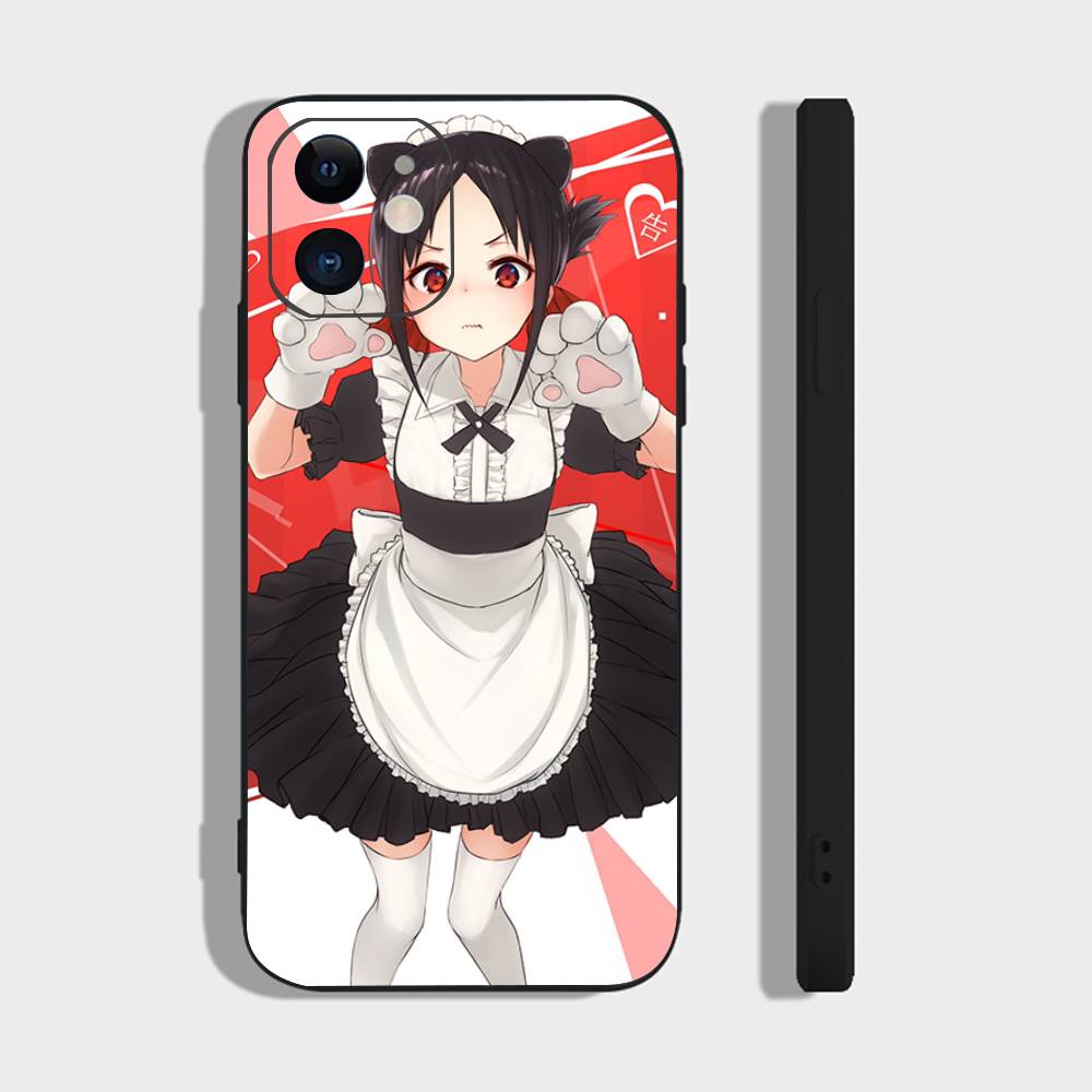 Shinomiya Kaguya Anime Kaguya-sama Love Is War Phone Case For IPhone 17 Air 16 15 14 13 Pro Max 11 12 Black Silicone Cover