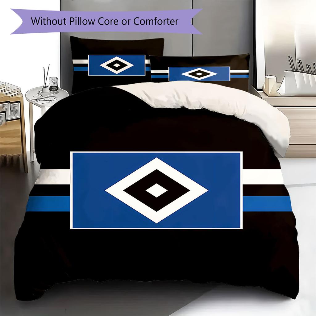 Hamburger Sportverein Pattern Bedding,Quilt Set Quilt Cover Pillowcase Home Birthday Gift(1 * Duvet Cover + 2 * Pillowcase, Without Core)