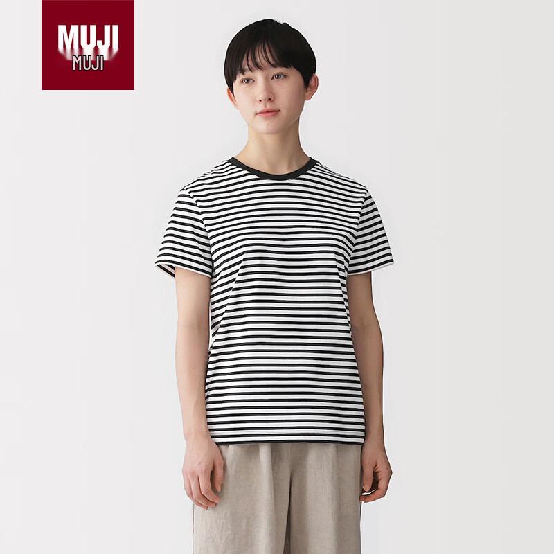 MUJI Tenjiku Weave Crew Neck Short Sleeve T-Shirt