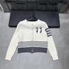 2025 Winter College Style Beaded Bow Knit Cardigan for Women