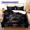 Set Copripiumino Trapuntato con Fantasia Bulldog Coperte Federe Decorazione per la Casa Regalo (1 * copripiumino + 2 * federa, senza nucleo)