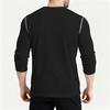 Men's Casual Long Sleeved Retro T-shirt With Three Buttons And Color Blocking Shirt