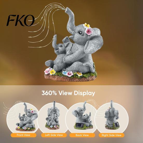 Solar Wedding Decoration Cat Garden Statue, Resin Outdoor Tabby Decor with Auto LED Accent Light Light, IP65 Waterproof Lawn Ornament for Patio, Gift
