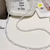 Perlebesatt Telefon-Lanyard Crossbody 1,2m Anti-Mistet Telefon-Smykkekjeder med Festelapp