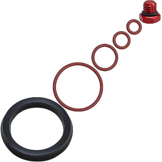 Fuel Filter Primer Rebuild Seal Kit with Billet Aluminum Air Bleeder Screw and Viton O-Rings Compatible with Chevy GMC LB7 LLY LBZ LMM LML 6.6L