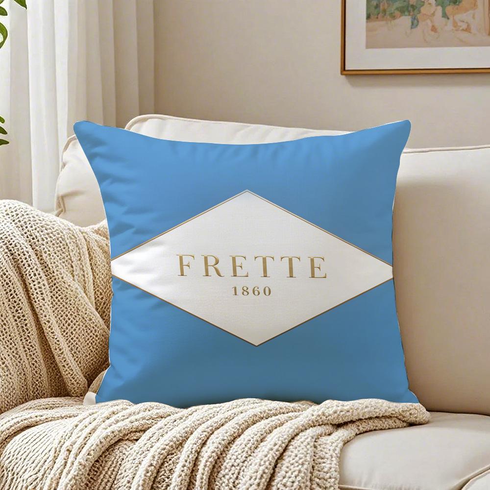 LUXURY Fashion Italy Elegance FFrettes Cushion Cover Linen Pillowcase Soft  for Sofa Bed Home Room Decor
