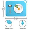 Kids Silicone Placemats, Dishwasher Safe Desk Mat, Toddler Portable Food Mat Travel Set of 2 (Grey