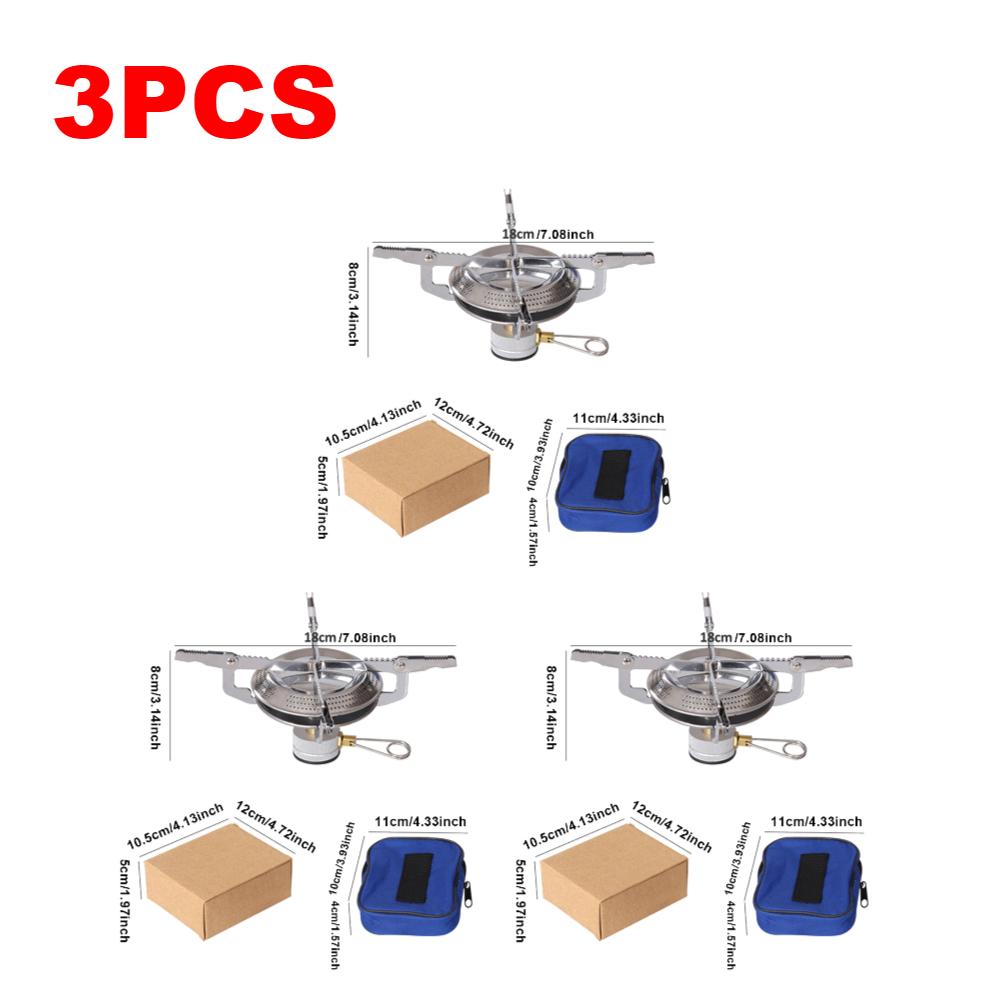 1/2/3PCS Outdoor Camping Gas Stove With Storage Bag Outdoor Emergency Electronic Stove Head Folding Stove Burners Estufa de gas