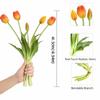 5Pcs/1Pc Luxury Latex Tulips Artificial Flowers Realistic Real Touch Hand Bouquet 41CM Simulated Bouquet For Wedding Home Decor