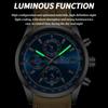 Luxury Brand New Fashion Men's Watches Real leather Strap Waterproof Sport Quartz Chronograph Military Watch Men Clock