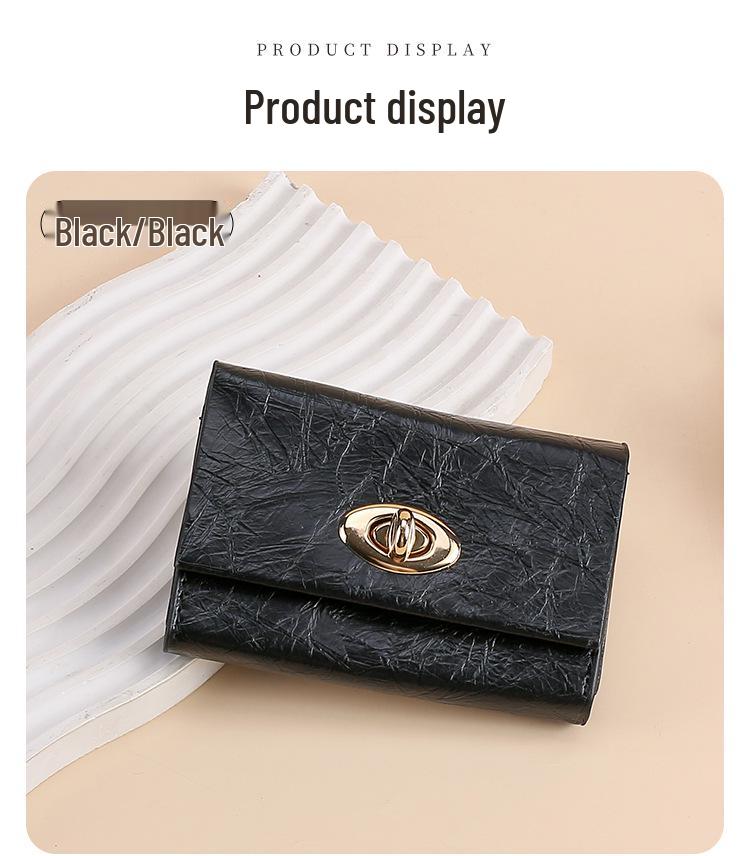 New Women's High-Capacity Bi-Fold Leather Wallet with Multi-Card Slots and Coin Purse