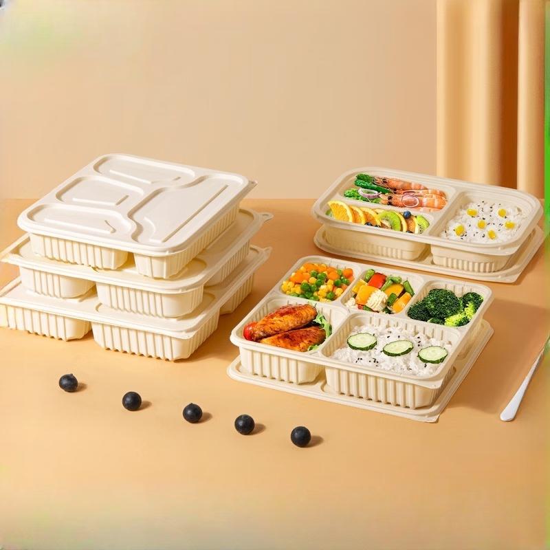 Handun Biodegradable 5-Compartment Round Takeaway Box