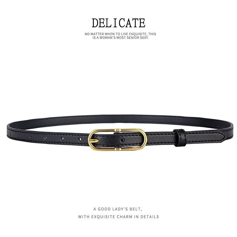 Womens Slim Leather Belt With Pin Buckle Casual Fashion Waistband Jeans Pants