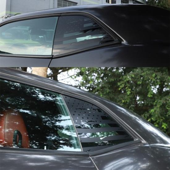 Car Distressed American Flag Window Decal Sticker For Dodge Challenger 2008-