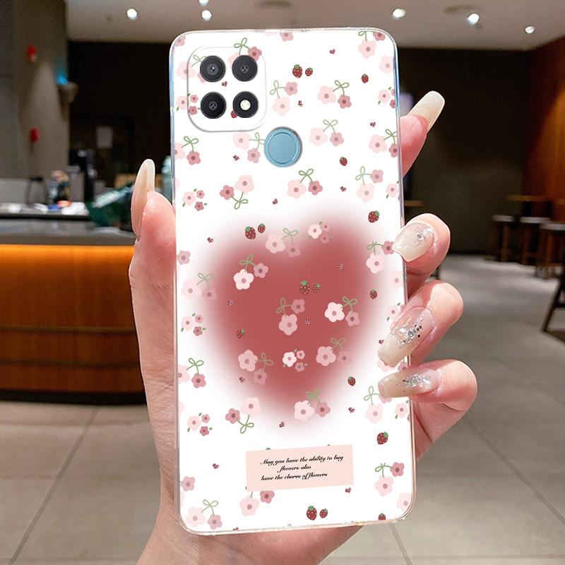 For Oppo A15 CPH2185 Case A15S CPH2179 Clear Fashion Butterfly Flowers Painted Soft TPU Back Cover For Oppo A15 A15S Phone Case