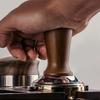 Beechwood and Stainless Steel Coffee Tamper for Kitchen Comfortable Grip Constant Pressure Espresso Distributor
