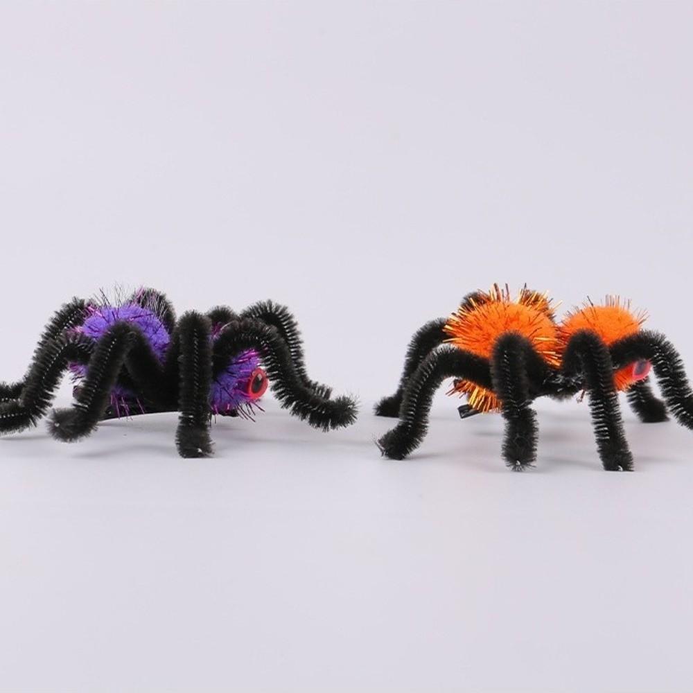 Cute Spider Shape Halloween Spider Hair Clips Halloween Theme Masquerade Furry Spider Hair Clips Fun Hair Clips Costume Events