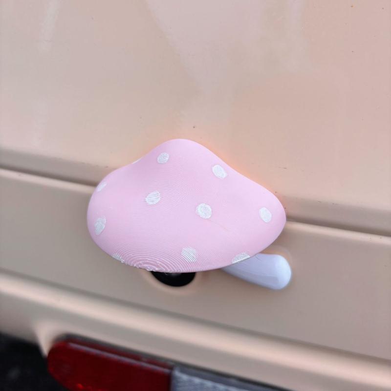 Mushroom Shape Backup Camera Rain Cover Spotted Pattern Rain Shielding Mushroom Camera Cover Cute Style Self Adhesive 1Pc