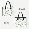 Floral Canvas Tote Bag Casual Handbag for Daily Shopping Travel Use