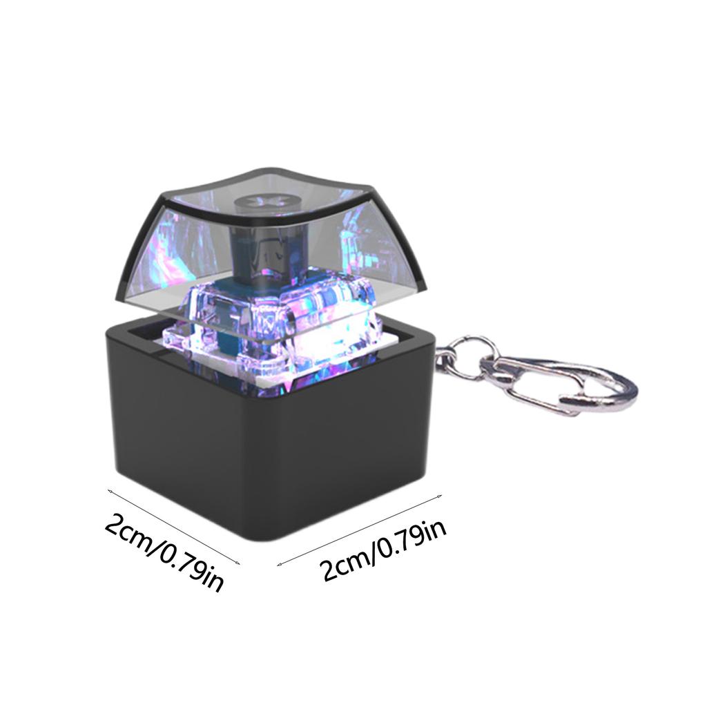 1-Key Mechanical Keycap Tester Keychain With LED Lighting For Stress Reduction And Relaxation For Home Or Office